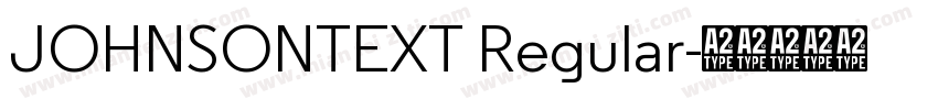 JOHNSONTEXT Regular字体转换